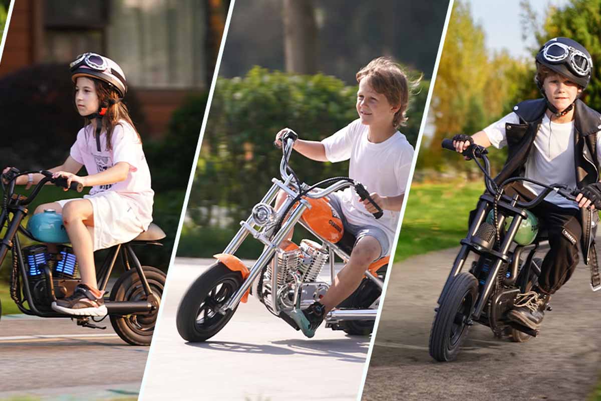 Trois nouvelles motos électriques pour les enfants.