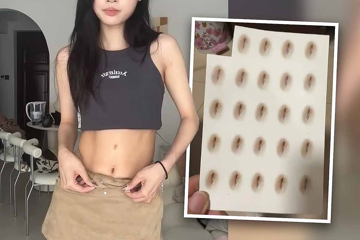 La mode du faux nombril en Chine pour « allonger » les jambes.