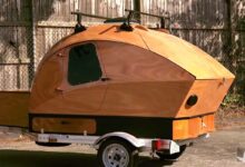 Un kit pour fabriquer soi-même une mini caravane teardrop.