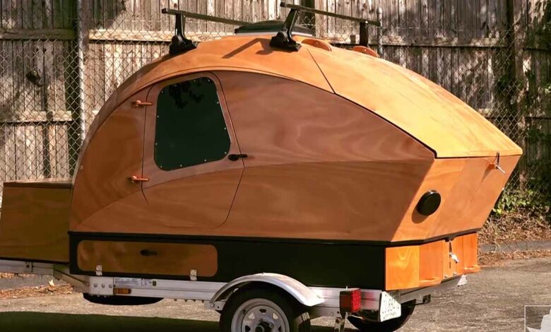 Un kit pour fabriquer soi-même une mini caravane teardrop.