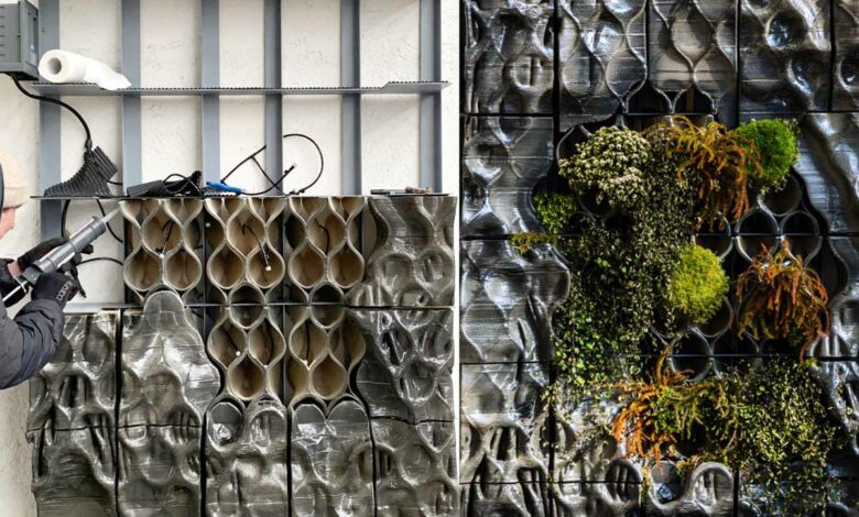 Biomic Wall est un prototype en céramique imprimé en 3D