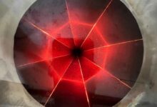 Gros plan sur le récepteur Synhelion.