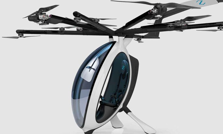 Airscooter, un scooter volant inventé par le Français Franky Zapata.