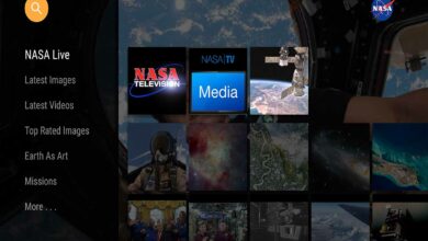 Capture d'écran de l'interface de la plateforme de contenu à la demande NASA +.