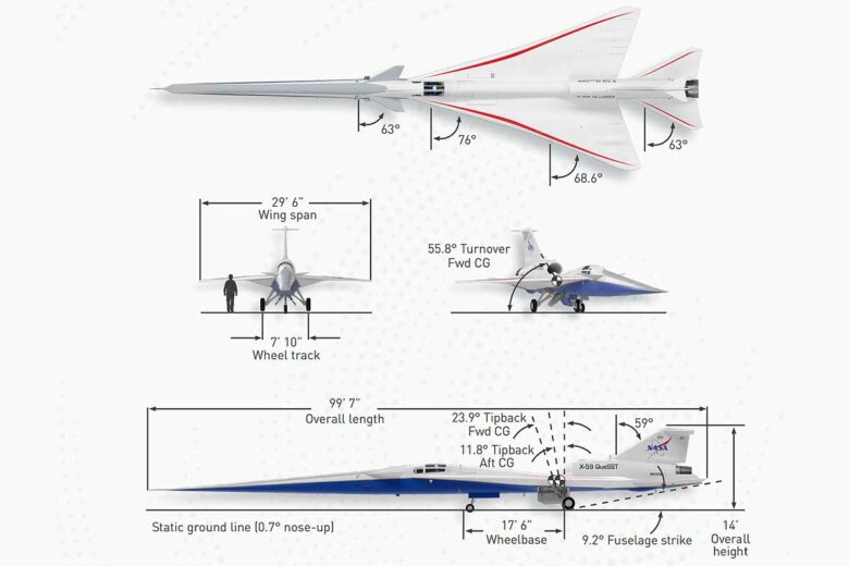L'avion supersonique X-59 Quiet SuperSonic Technology (QueSST)