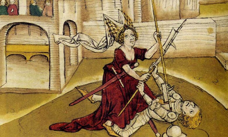 Les divorces par duel à mort dans l'Allemagne antique.