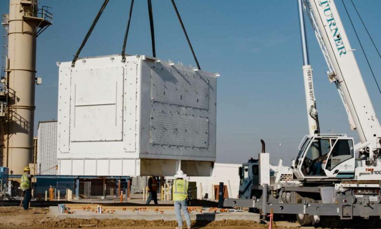 La première unité de démonstration de la société, en cours de déploiement dans les installations de Wellhead Electric Company en Californie
