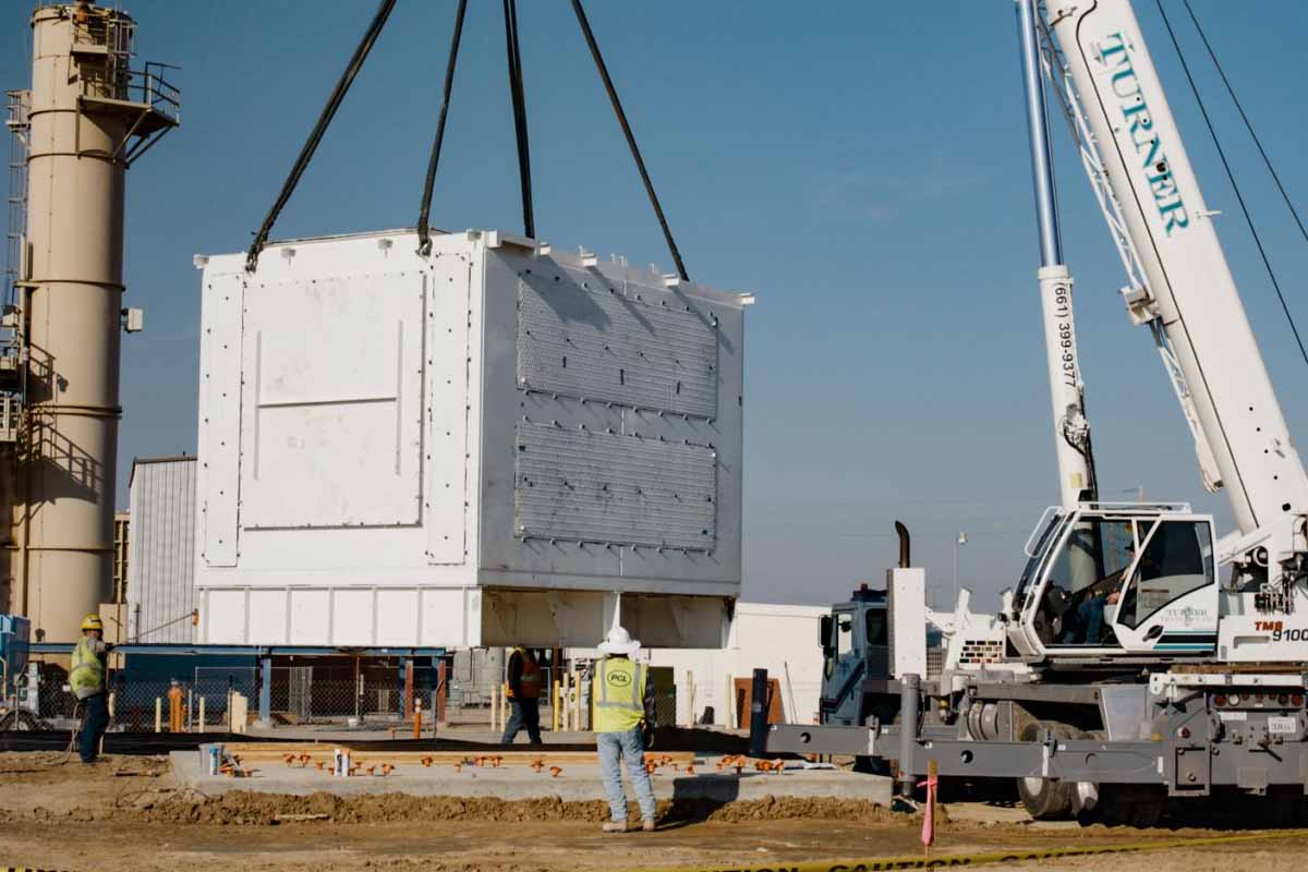 La première unité de démonstration de la société, en cours de déploiement dans les installations de Wellhead Electric Company en Californie