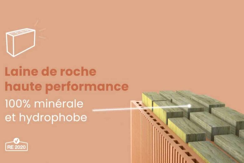 Une brique de construction innovante intégrant un Isolant en laine de roche, haute performance