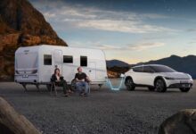 Une caravane dédiée aux véhicules électriques.