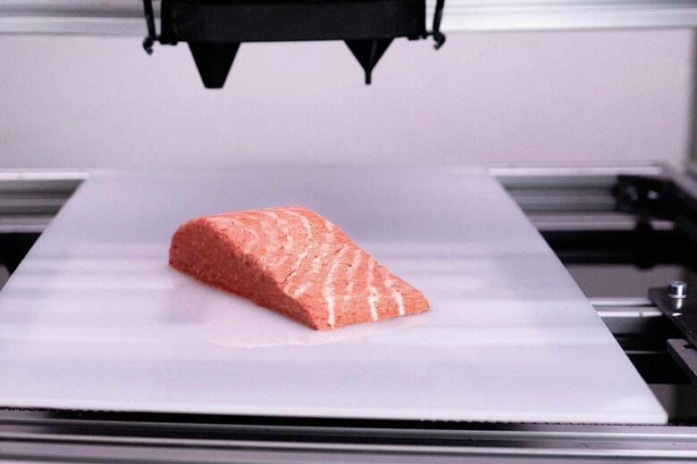 Les premiers filets de saumon végans imprimés en 3D.