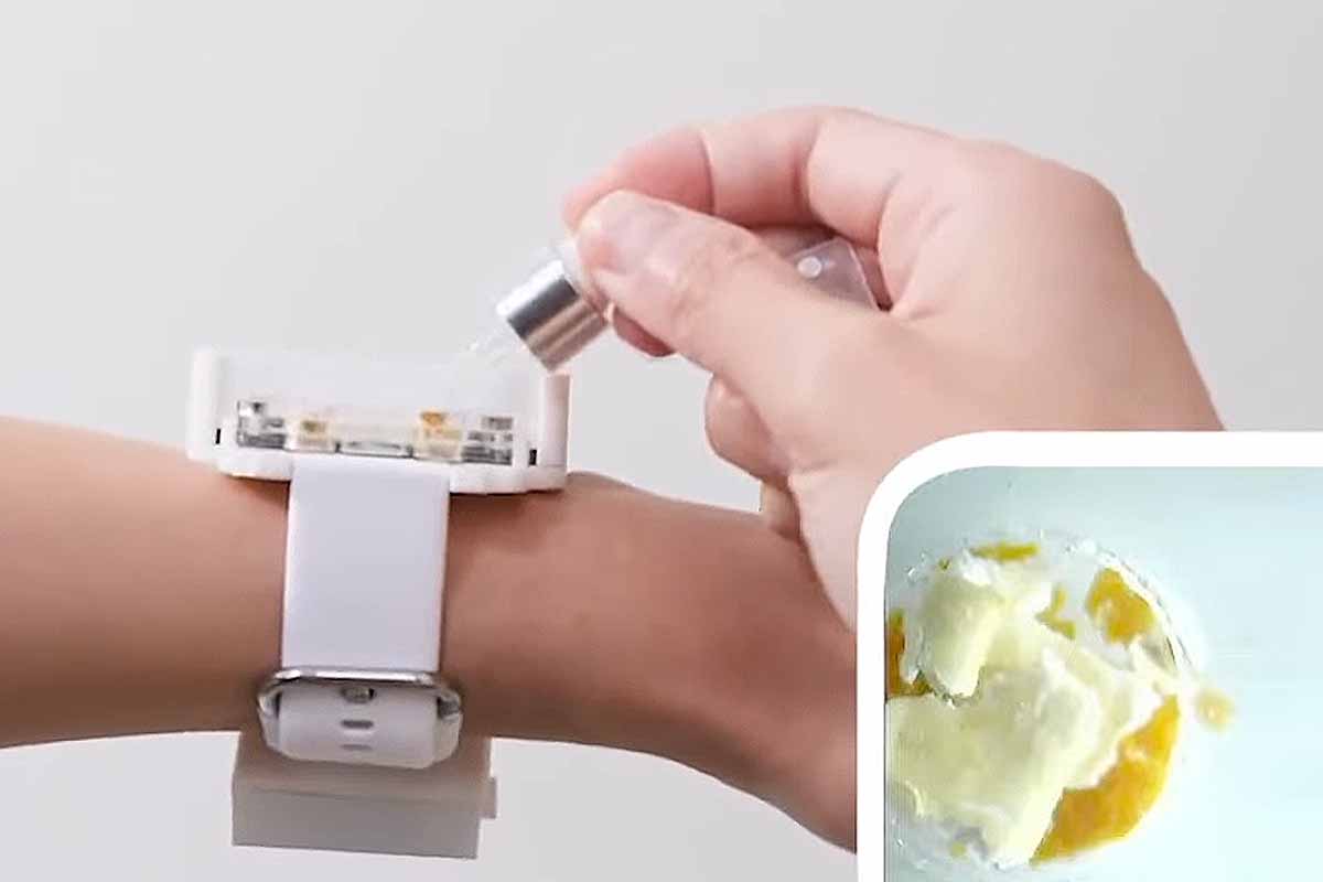 L'invention d'une montre « vivante » alimentée par un blob qui