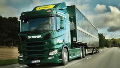 Premier test pour le nouveau camion Scania hybride à énergie solaire.