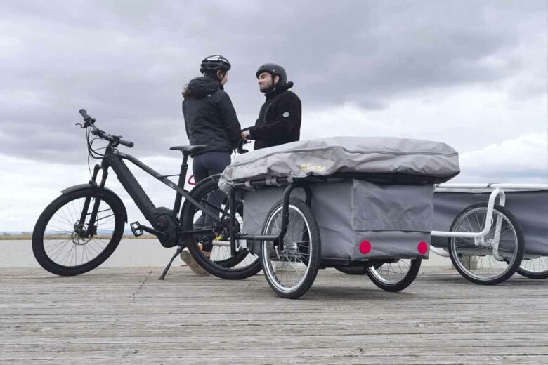 Une remorque de seulement 29 kg grâce à sa construction légère en aluminium.