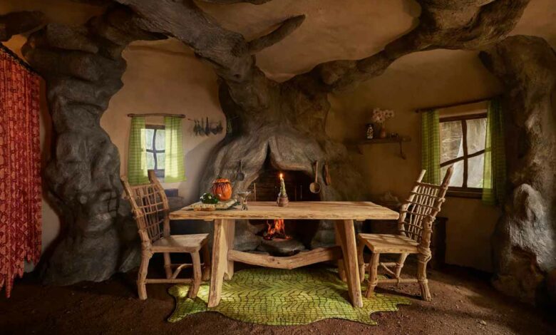 L'intérieur de la maison de Shrek.