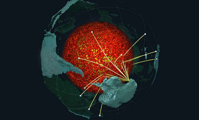 Les ondes sismiques des tremblements de terre dans l'hémisphère sud ont été utilisées pour échantillonner la structure ULVZ le long de la limite noyau-manteau de la Terre.