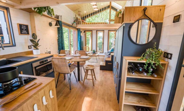 Une des plus grandes Tiny Houses de l'entreprise française Baluchon.