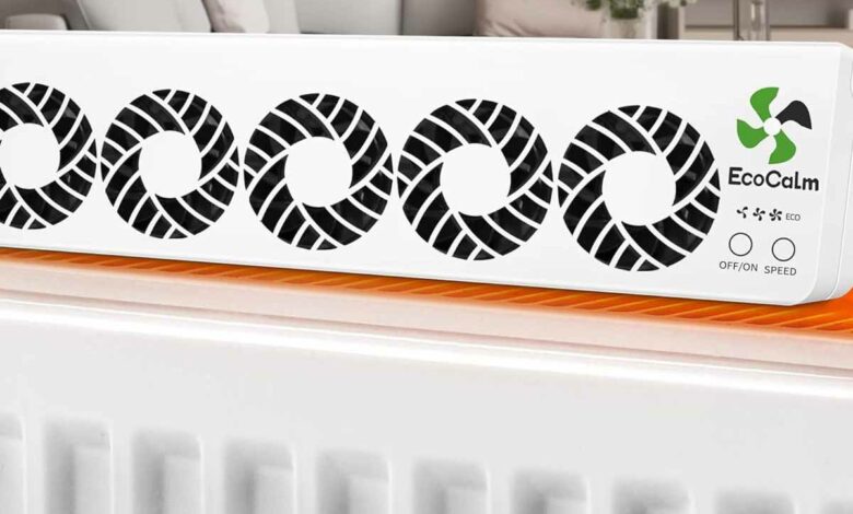 ecoCalm un amplificateur de radiateur doté de cinq ventilateurs.