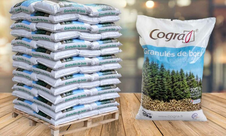 Pellets - granulés de bois Elos certifiés DIN Plus - sac de 15 kg