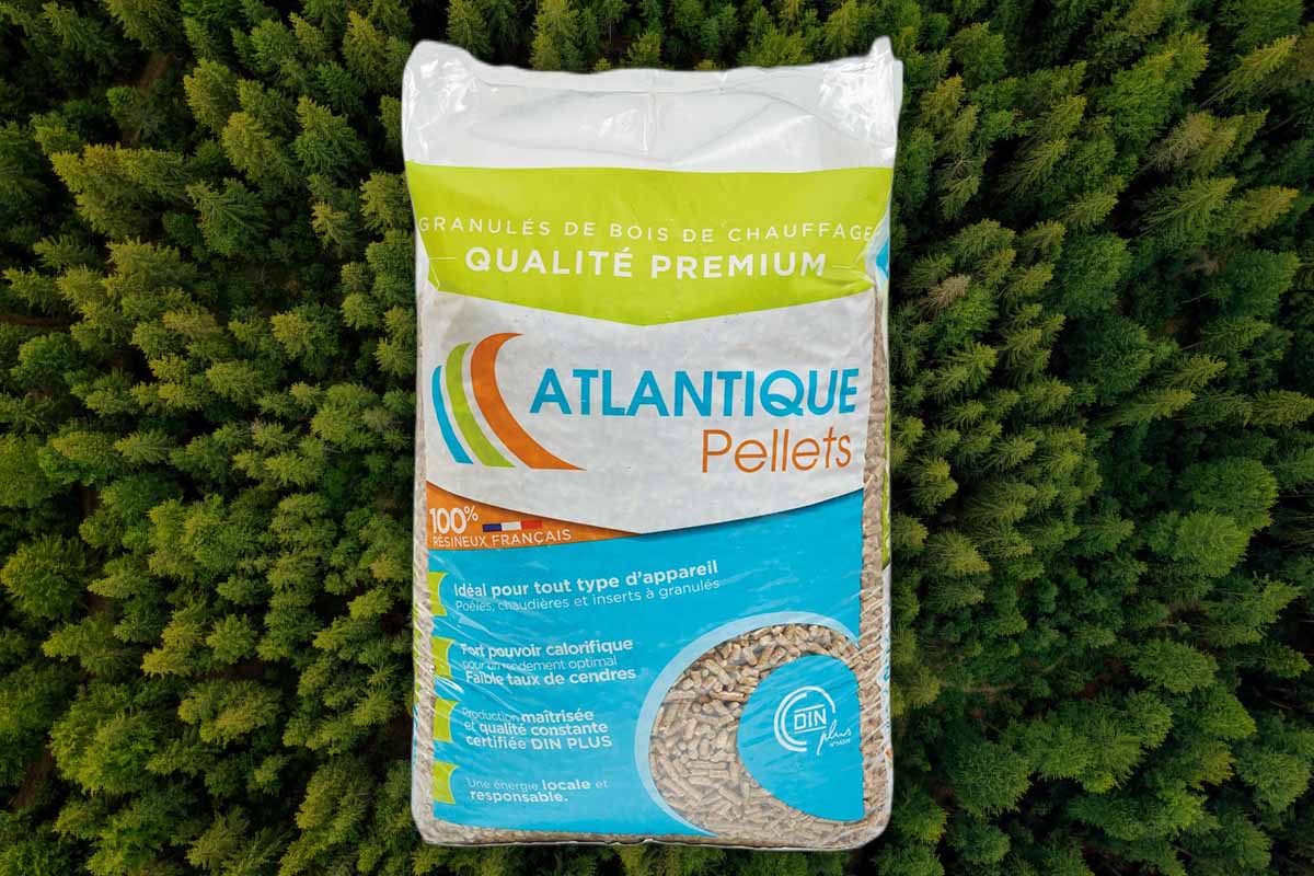 Granulés de bois ATLANTIQUE PELLETS, sac de 15 kg