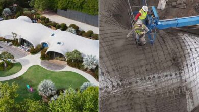 Les binishell exploitent la puissance de l’air pour former et façonner des coques en béton armé.