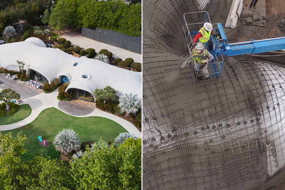 Les binishell exploitent la puissance de l’air pour former et façonner des coques en béton armé.