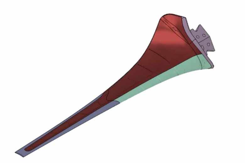 Des pales innovantes pour optimiser cette éolienne (modélisation).