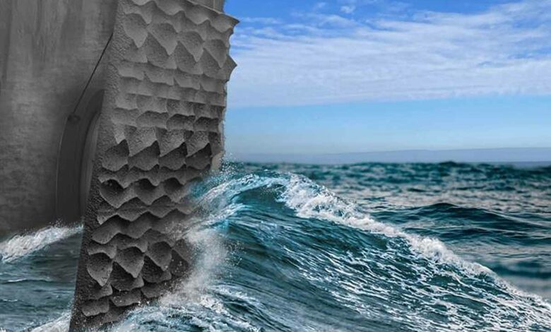 Un panneau piézoélectrique monté sur une falaise est utilisé pour collecter la force des vagues et la convertir en électricité.
