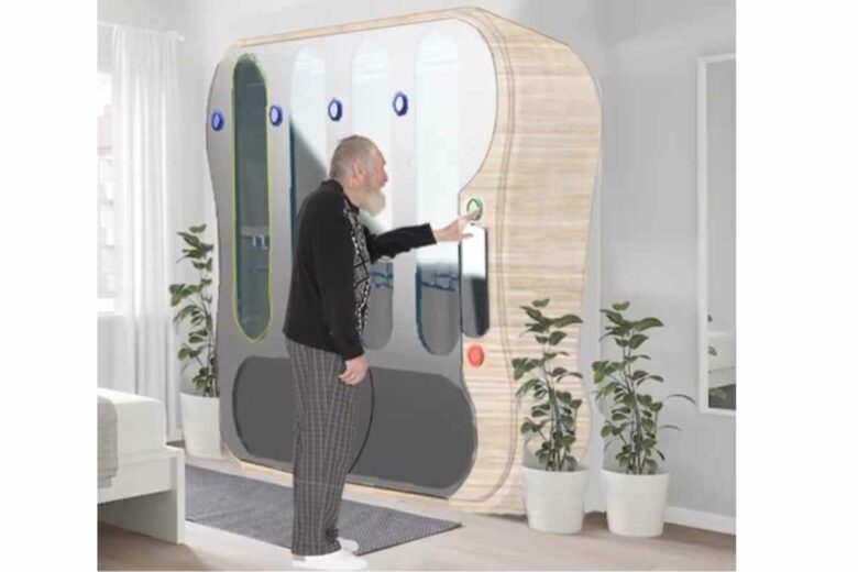 Le concept Tetra Closet, un dressing intelligent pour faciliter la vie de malades.