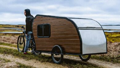 L'invention d'une mini caravane pour les vélos, la Caravélo.