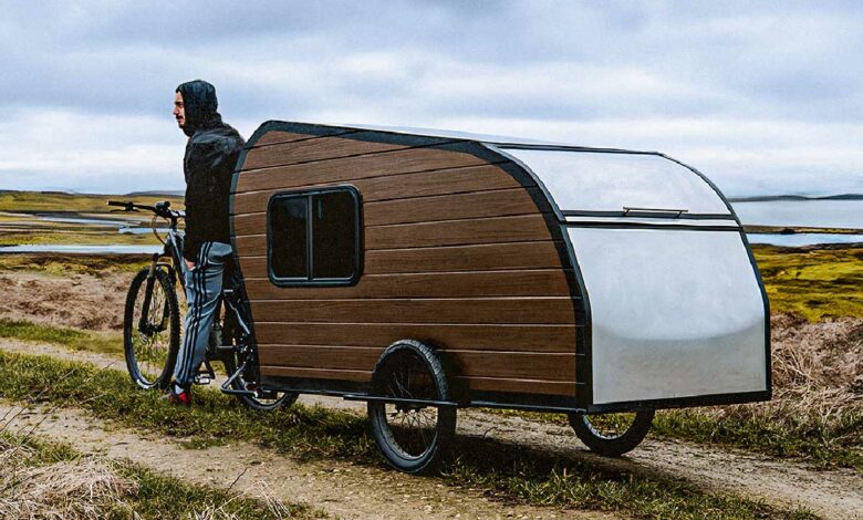 L'invention d'une mini caravane pour les vélos, la Caravélo.