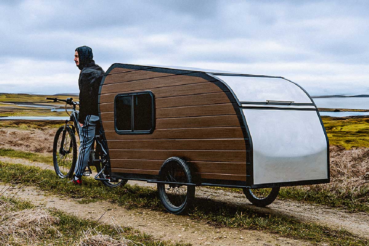 L'invention d'une mini caravane pour les vélos, la Caravélo.