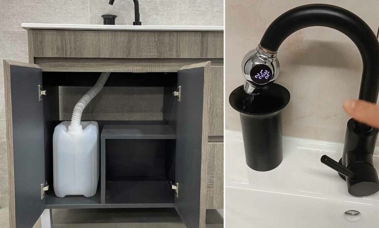 Un dispositif très innovant pour économiser l'eau froide de la salle de bain.