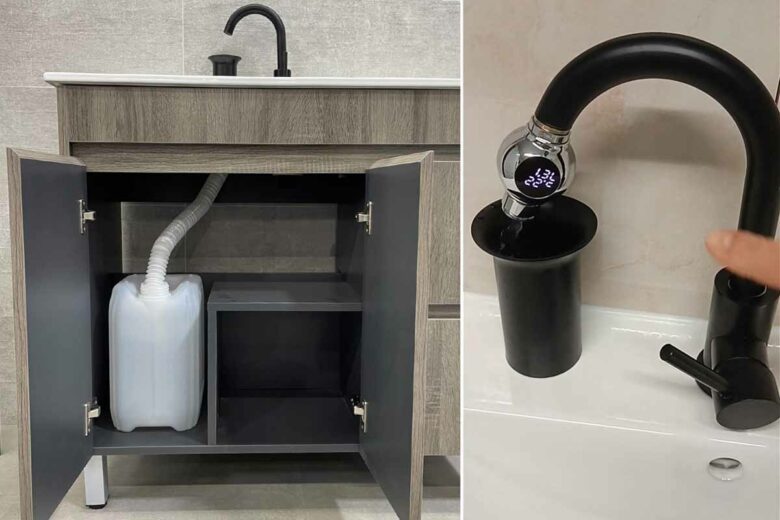 Un dispositif très innovant pour économiser l'eau froide de la salle de bain.