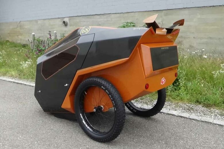 La mini caravane pour vélo électrique est disponible avec plusieurs options.