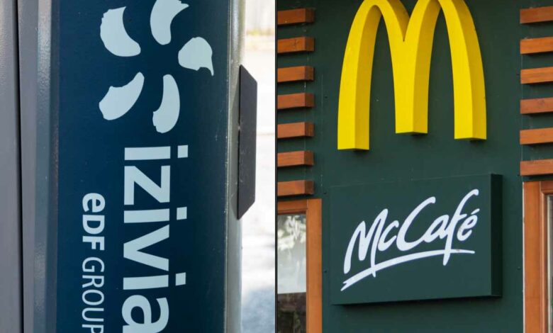 Izivia et Mc Donald's s'associent pour installer 2 000 bornes de recharge rapide sur les parkings de l'enseigne de fast-food.