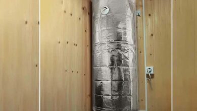 Isolant pour ballon d'eau chaude et cumulus 160 x 200 cm - kit complet avec scotch