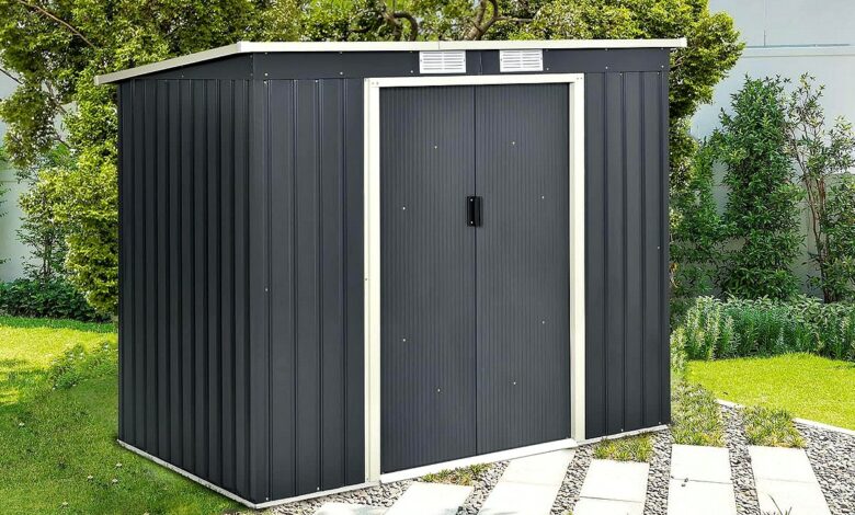 Un abri de jardin de 4 m² pour tout ranger facilement.