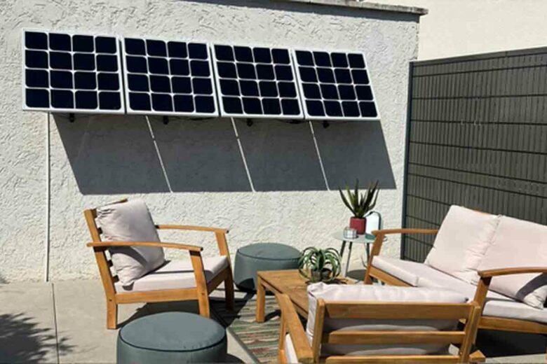 Des panneaux solaires Beem Energy installés sur un mur.