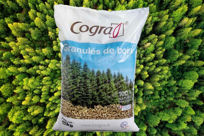Granulés de bois COGRA en sac, 15 kg