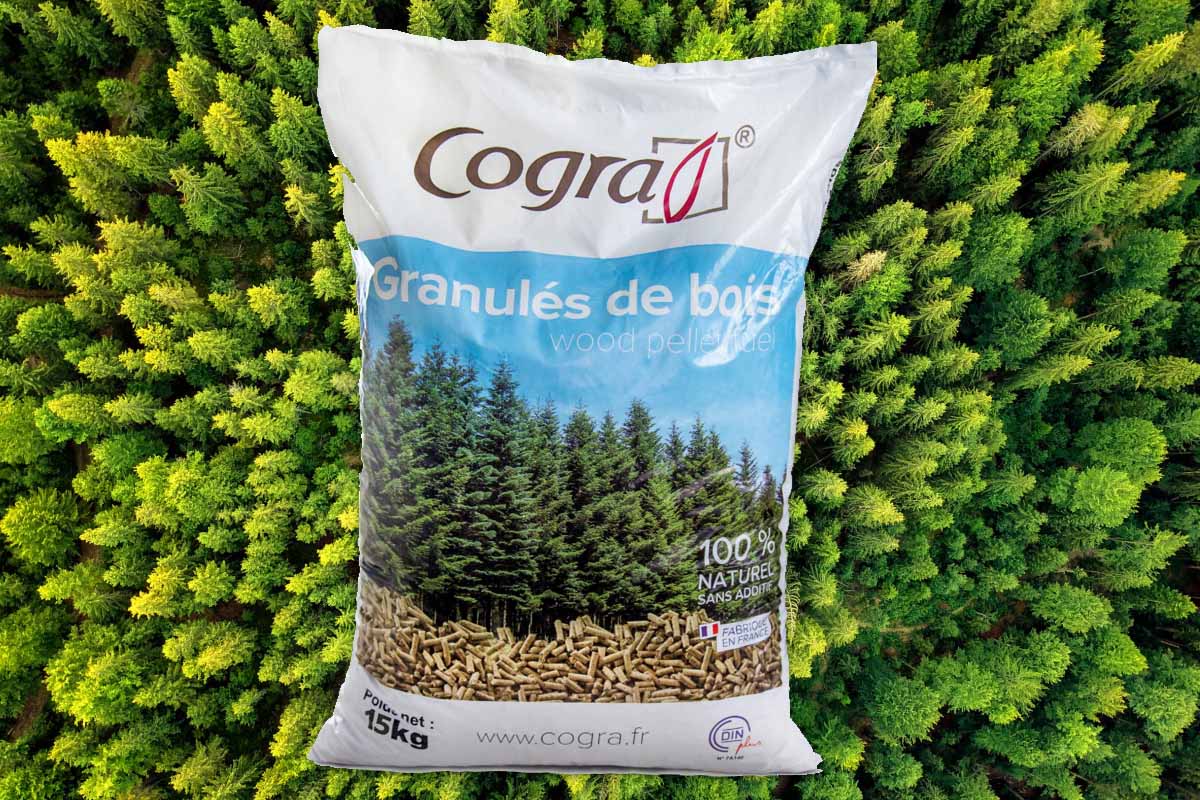 Palette de granulés de bois pellets 66 sacs de 15kg - BUTAGAZ