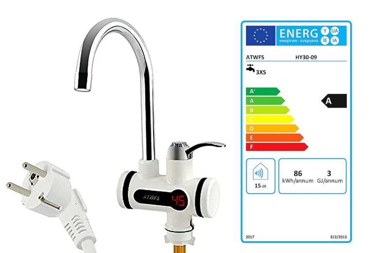 Économies d'eau et d'électricité au programme avec le robinet électrique. 