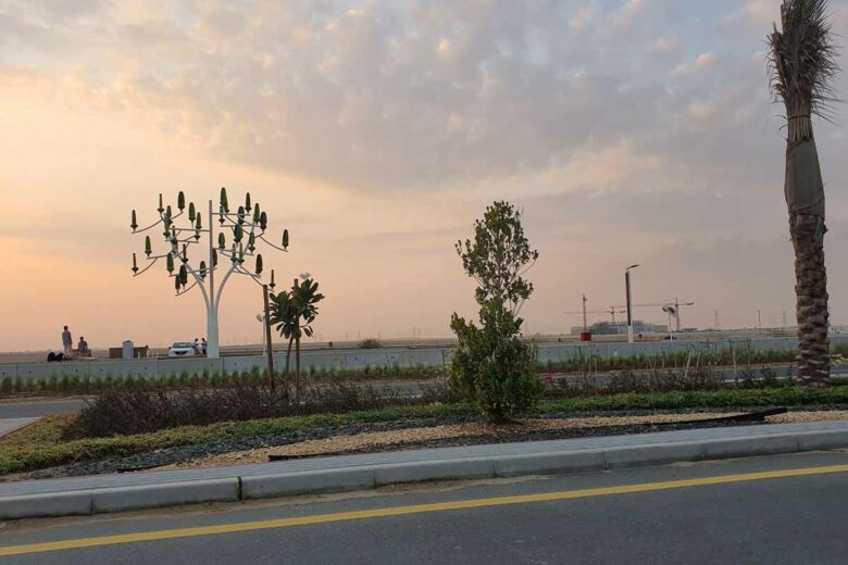 L'intégration d'un arbre à vent en milieu urbain.