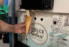 Nous étions prêts pour la dégustation de cette délicieuse glace à l'italienne.