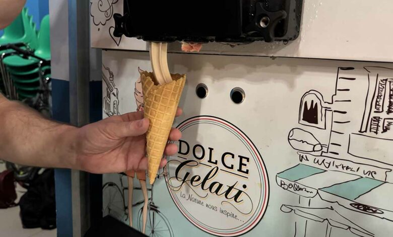 Nous étions prêts pour la dégustation de cette délicieuse glace à l'italienne.