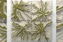 Des carreaux imprimés en 3D à base de déchets et de champignons.