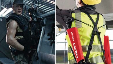 Un exosquelette capable de soulever jusqu’à 17 kg.