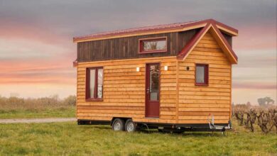 La tiny house Ondine, un des airs de petite cabane des Alpes.