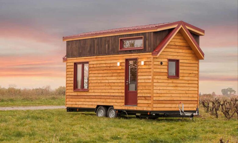 La tiny house Ondine, un des airs de petite cabane des Alpes.