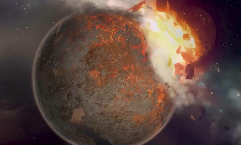 La Terre serait entrée en collision avec une autre planète appelée Théia il y a 4,5 milliards d'années.